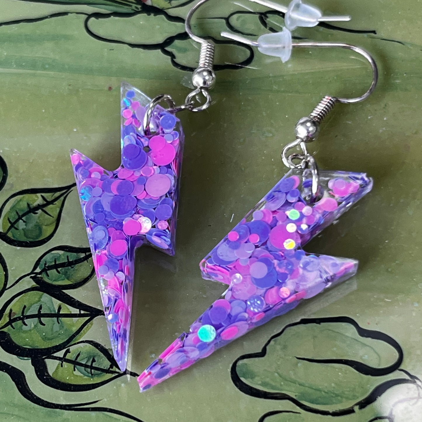 Sparkly Lightening Earrings