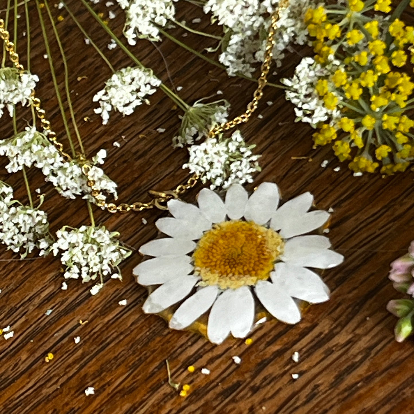 Daisy on Sterling Silver Chain