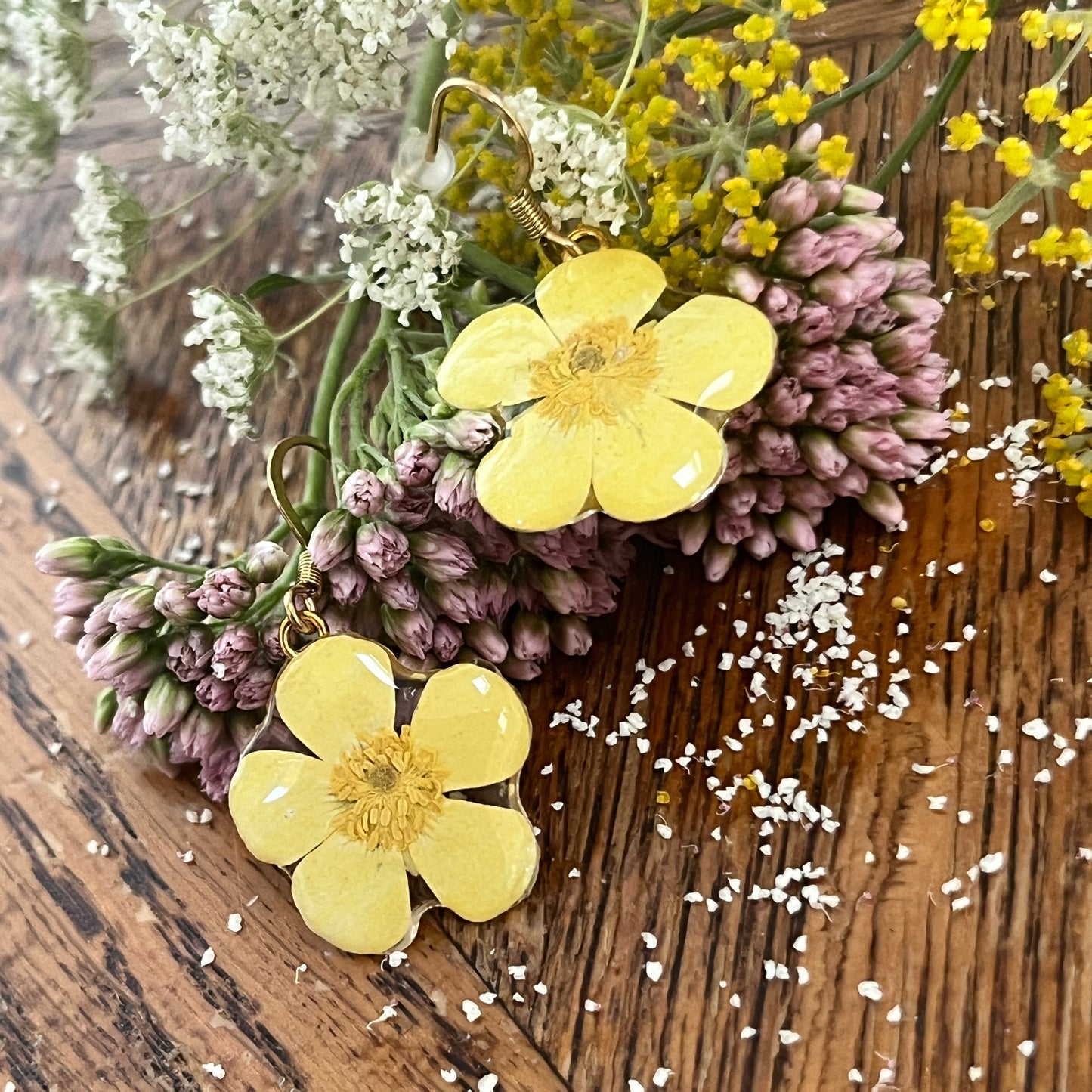 Sterling Silver Buttercup Studs