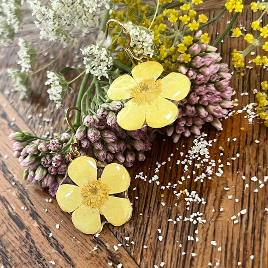 Sterling Silver Buttercup Studs