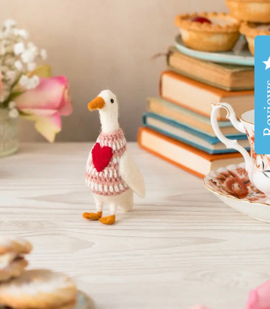Duck in Pretty Heart Jumper