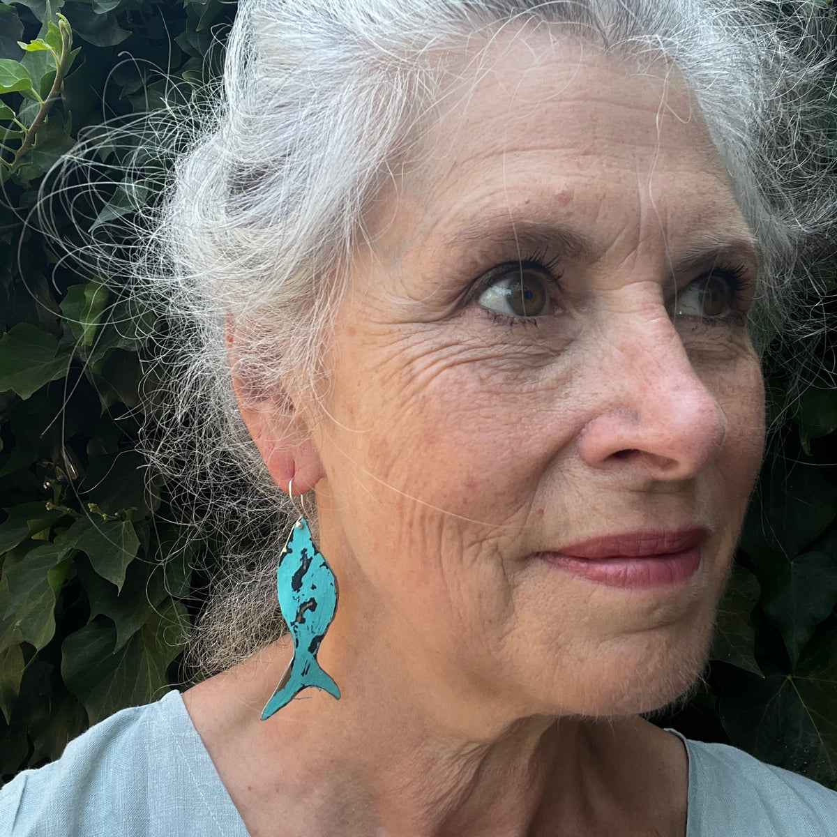 Blue Fish Earrings