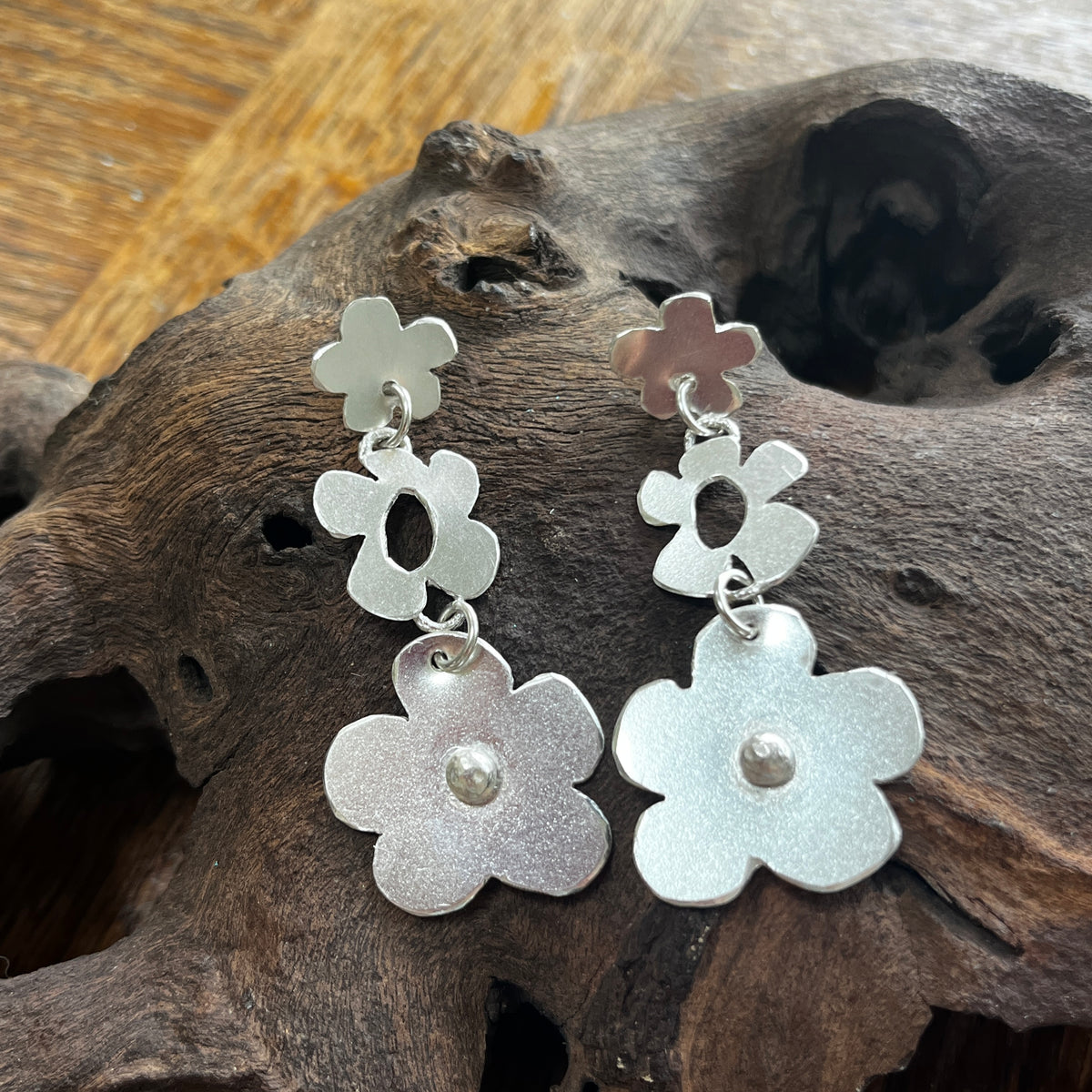 Triple Flower Earrings