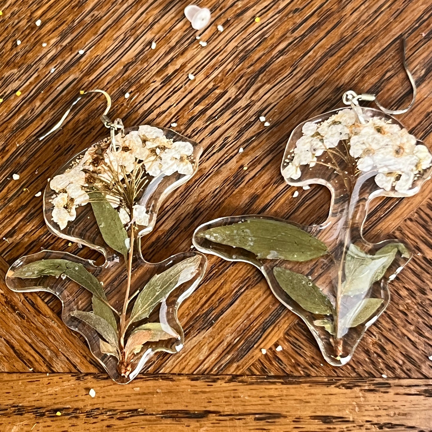 Flower and Leaf earrings