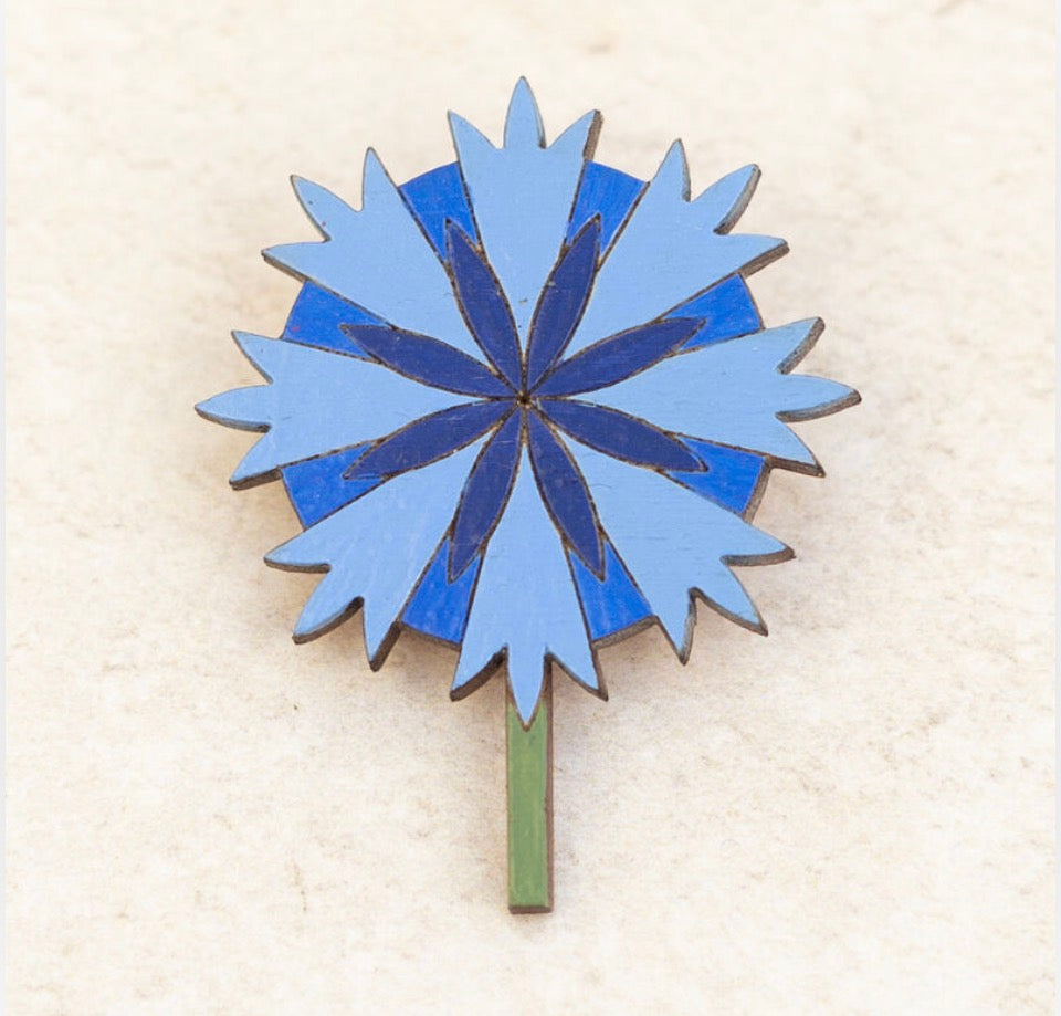Cornflower Brooch