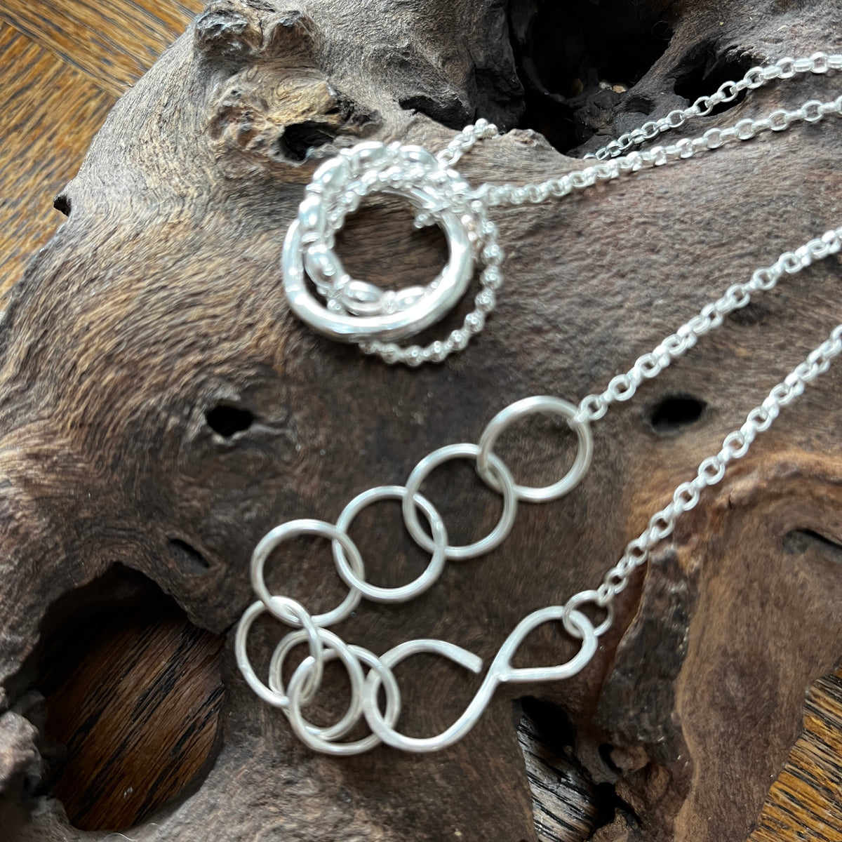 Triple Ring Silver Pendant
