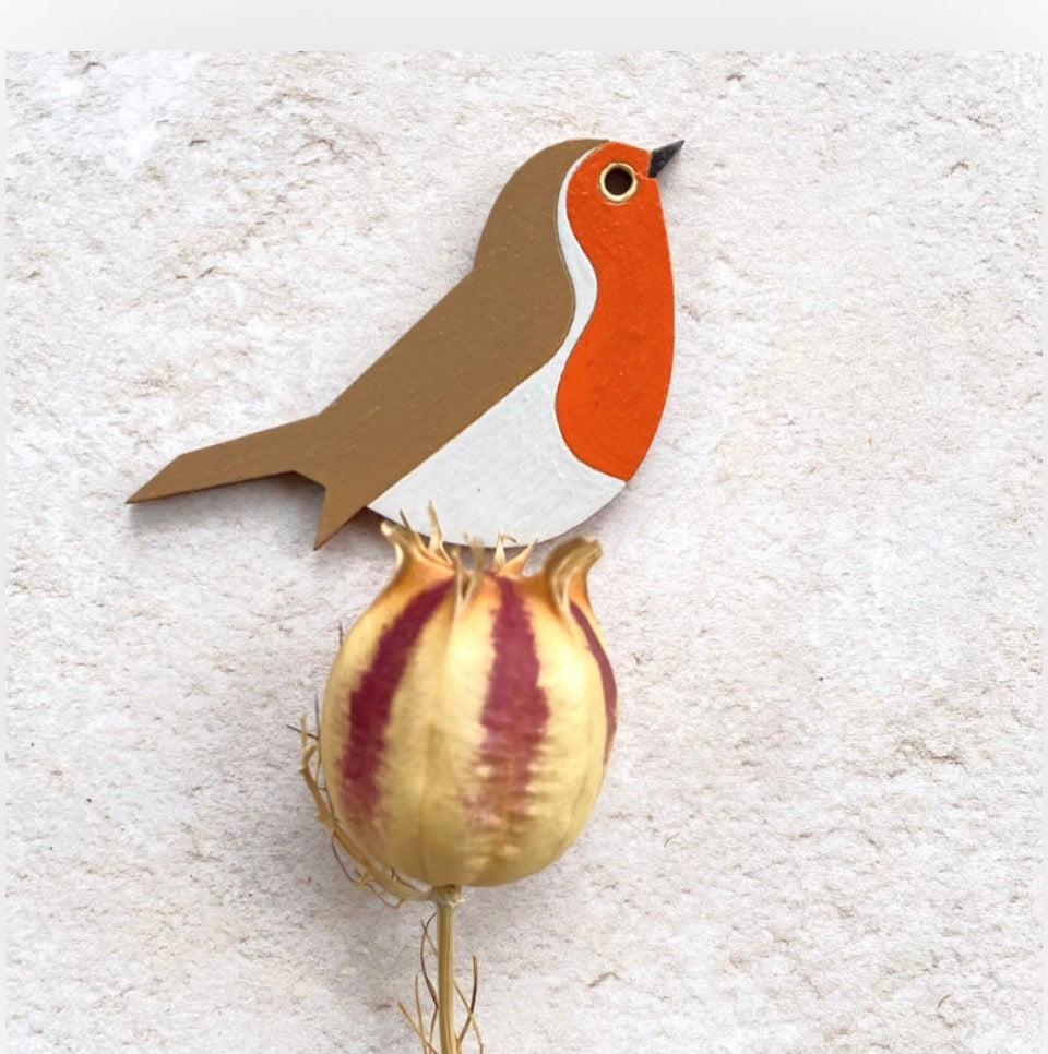 Robin Hand Painted Brooch