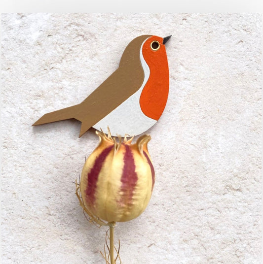 Robin Hand Painted Brooch