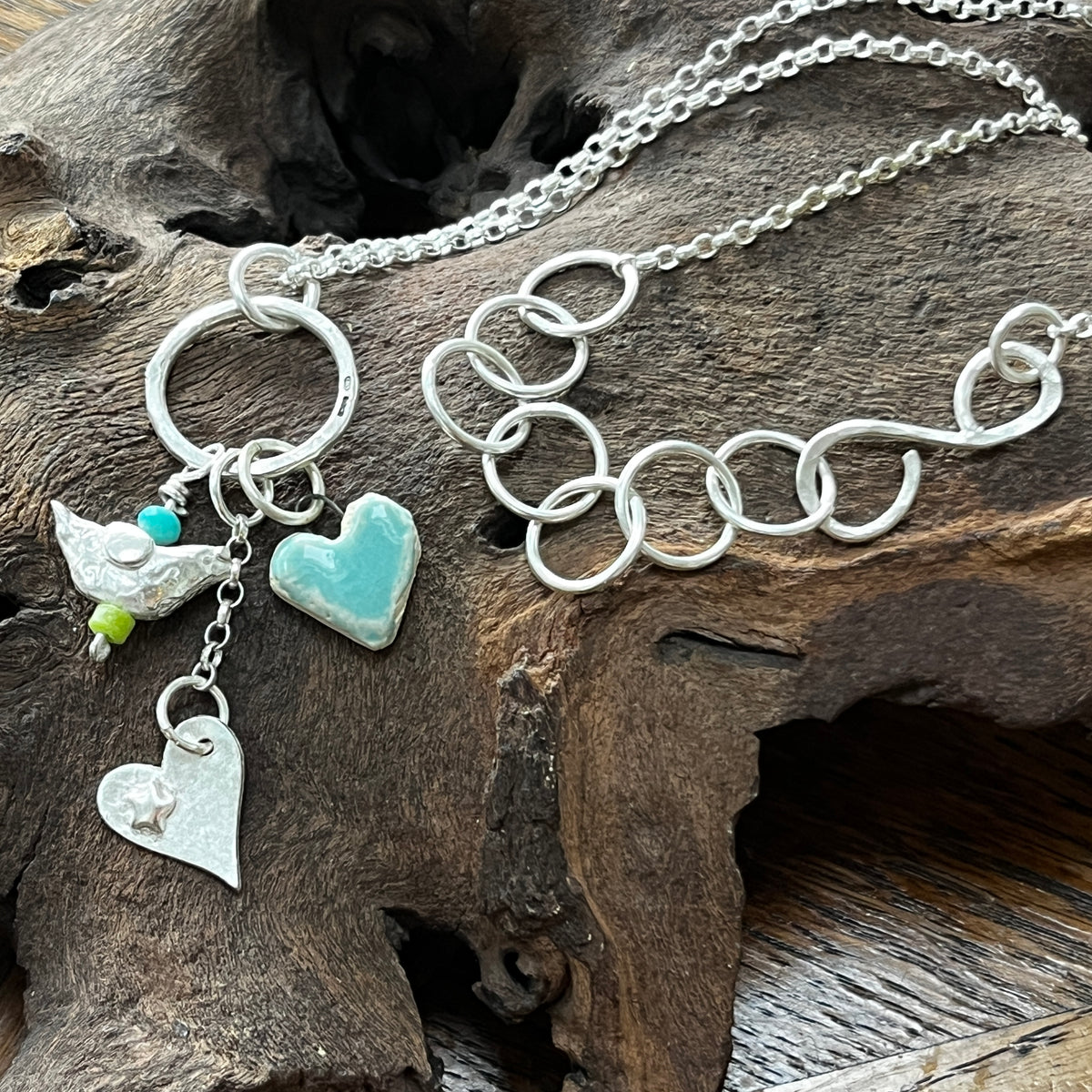 Bird and Heart Pendant