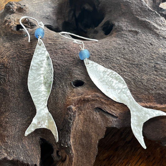 Silver Fish Earrings