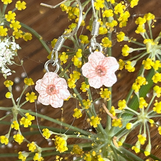 Pale Pink Blossom drop earrings