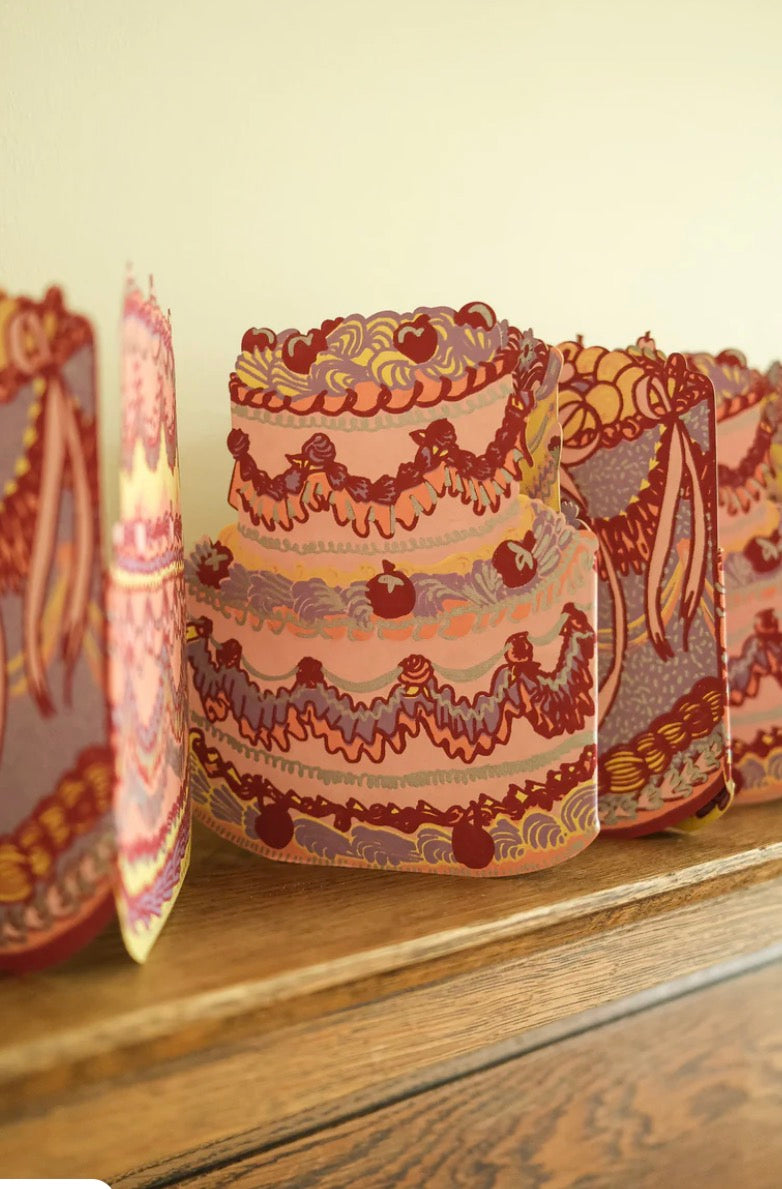 Concertina Birthday Cake Garland