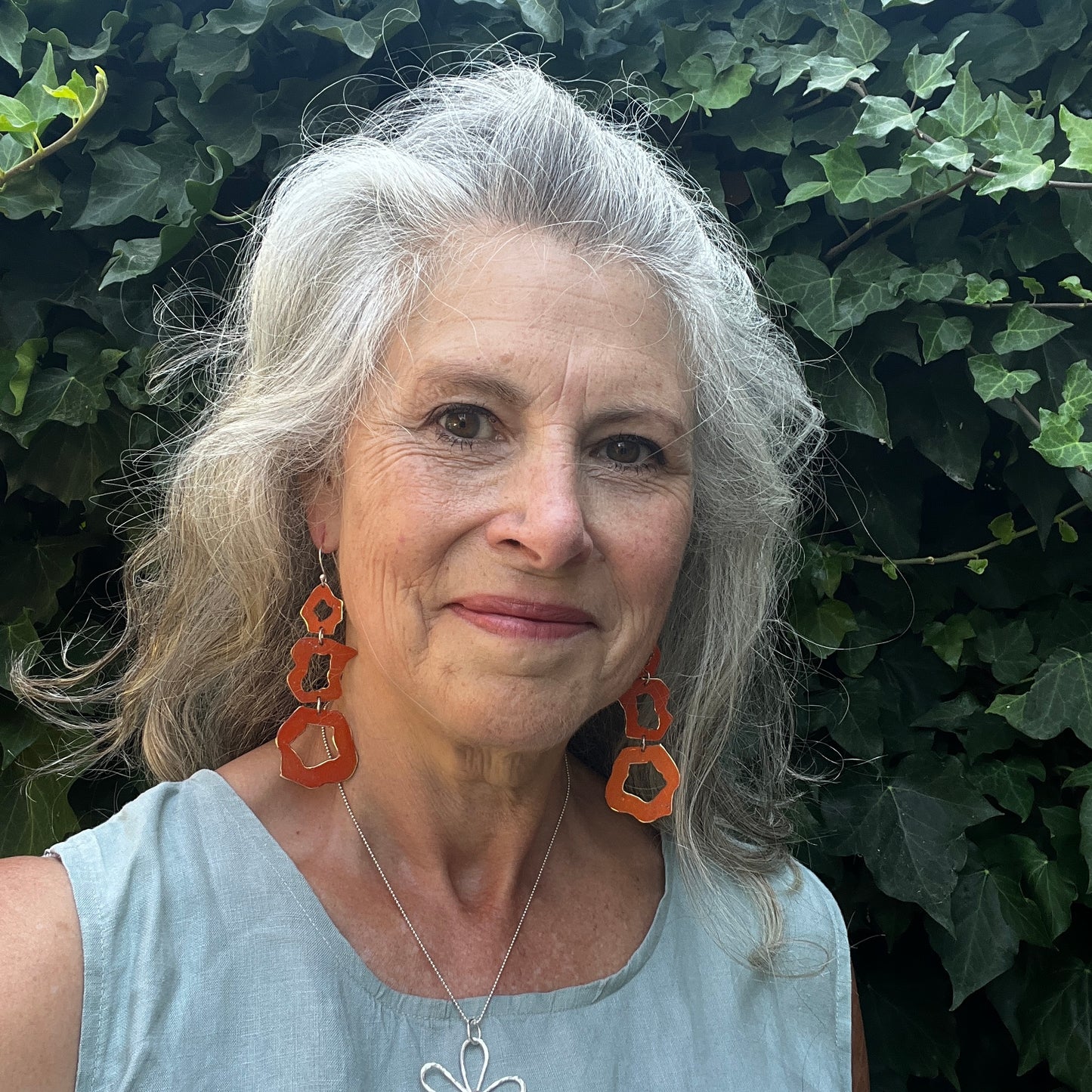 Orange Hoop Earrings