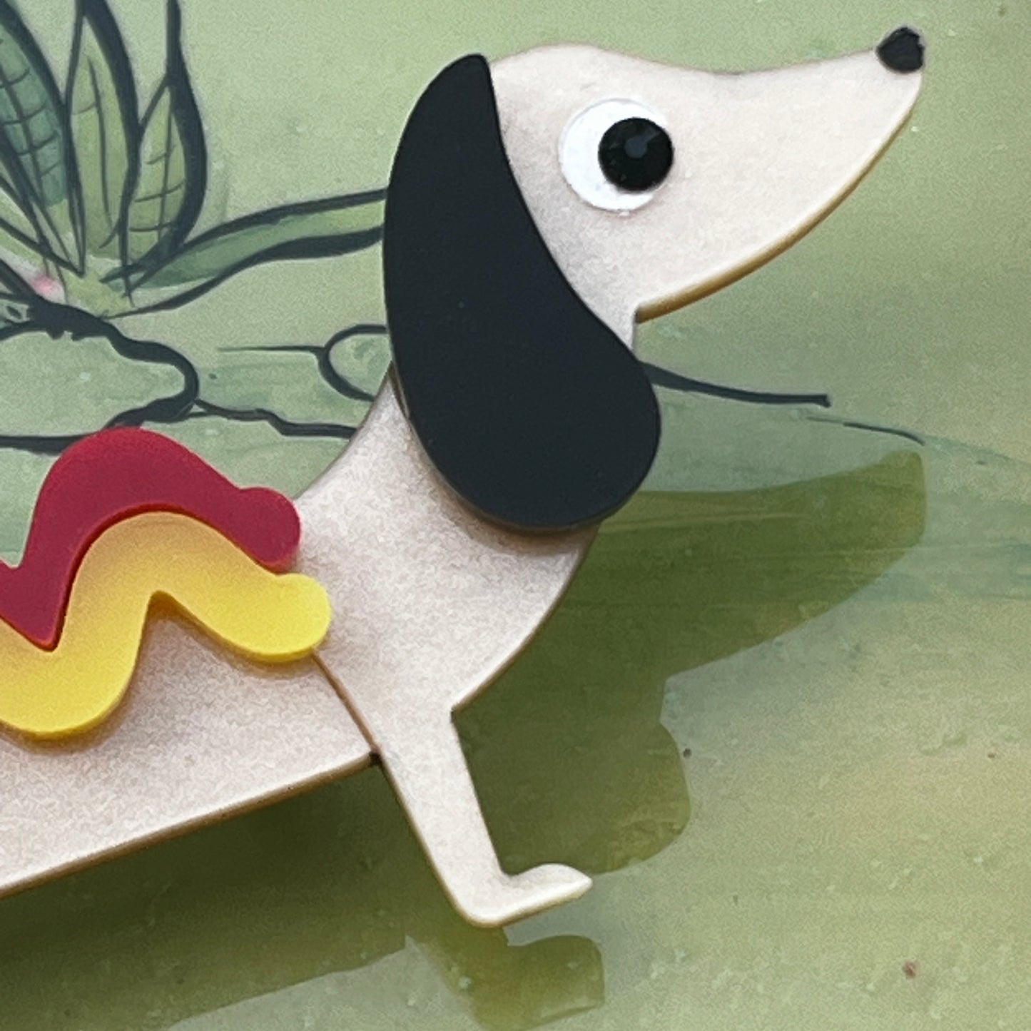 Sausage Dog Brooch