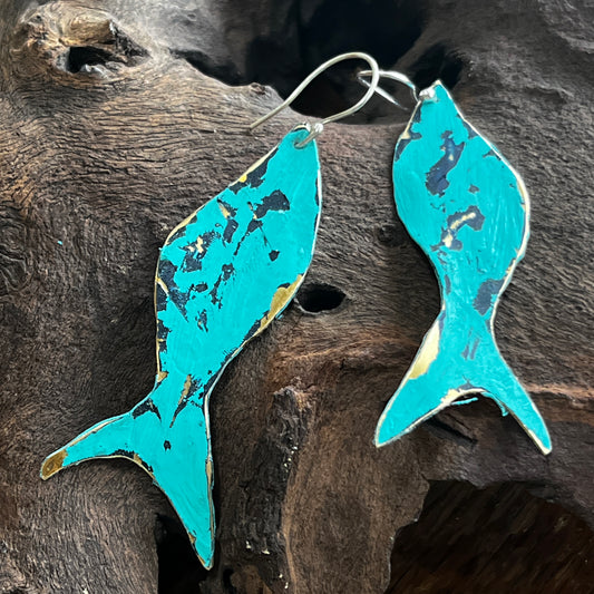 Blue Fish Earrings