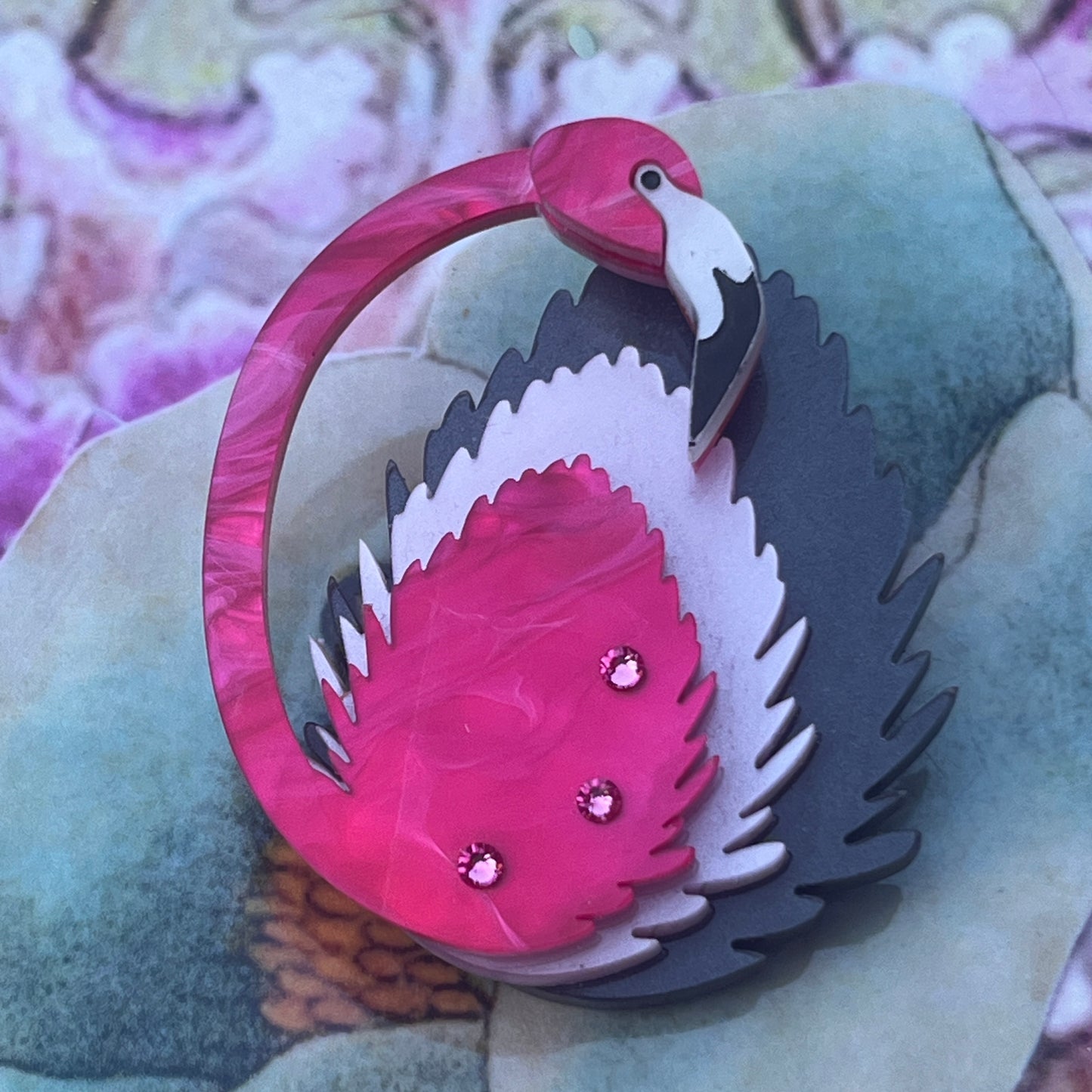 Flamingo Brooch