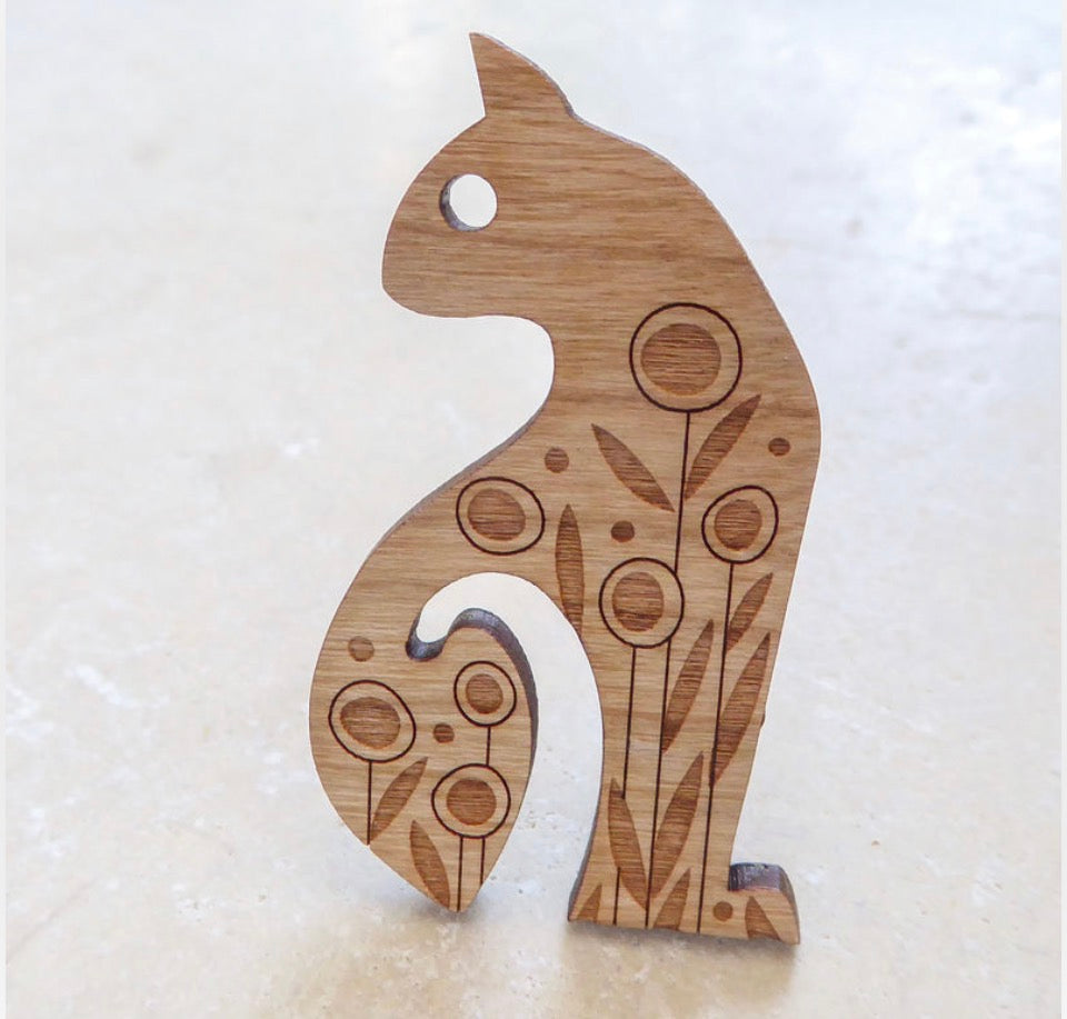 Art Deco Cat Brooch