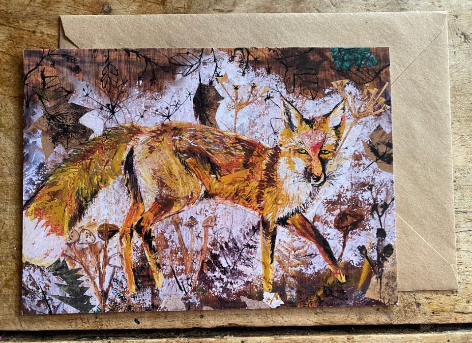 Winter Fox Blank Greeting Card