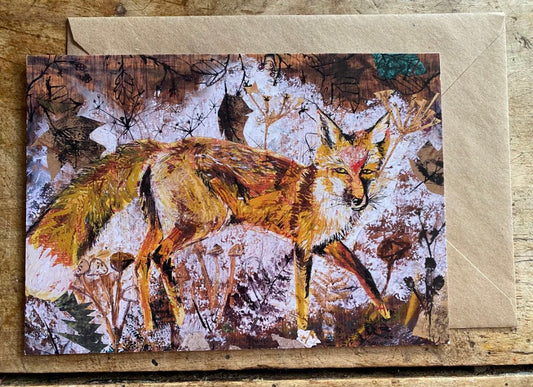 Winter Fox Blank Greeting Card
