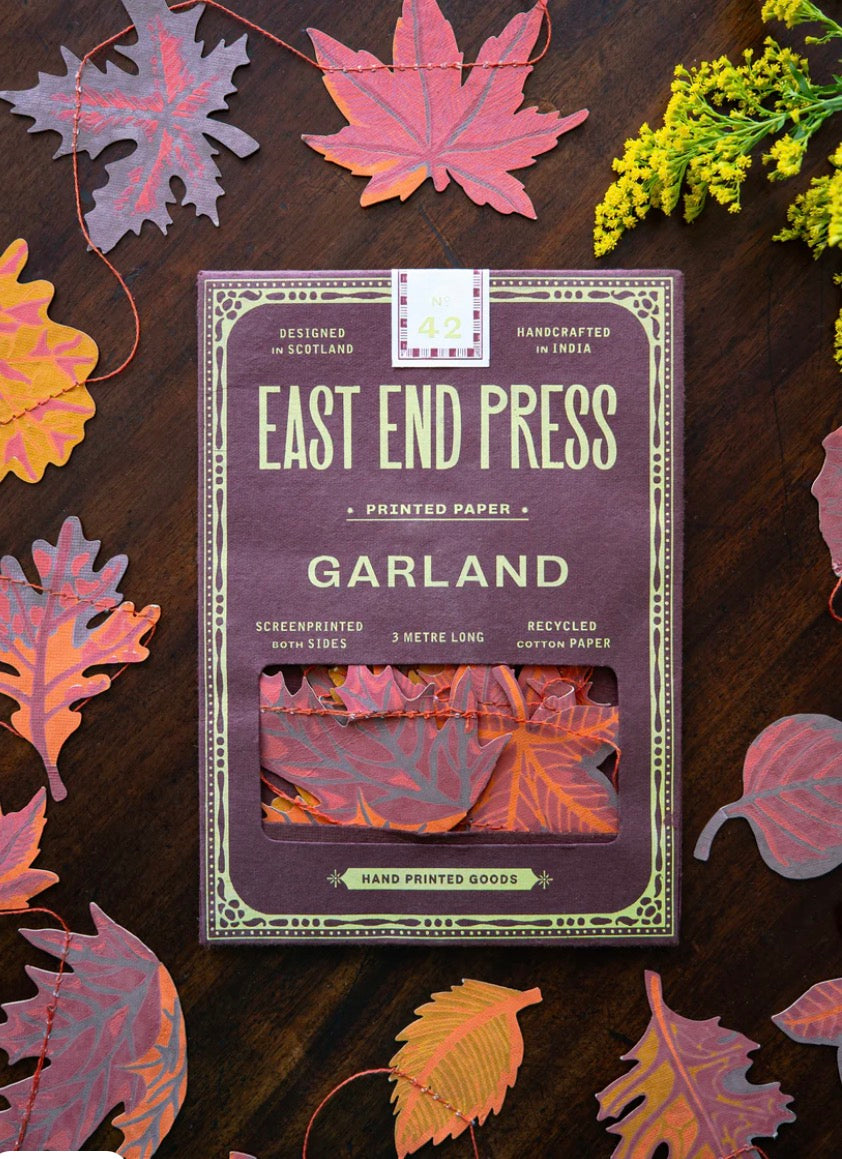 Autumn Leaves Sewn Garland