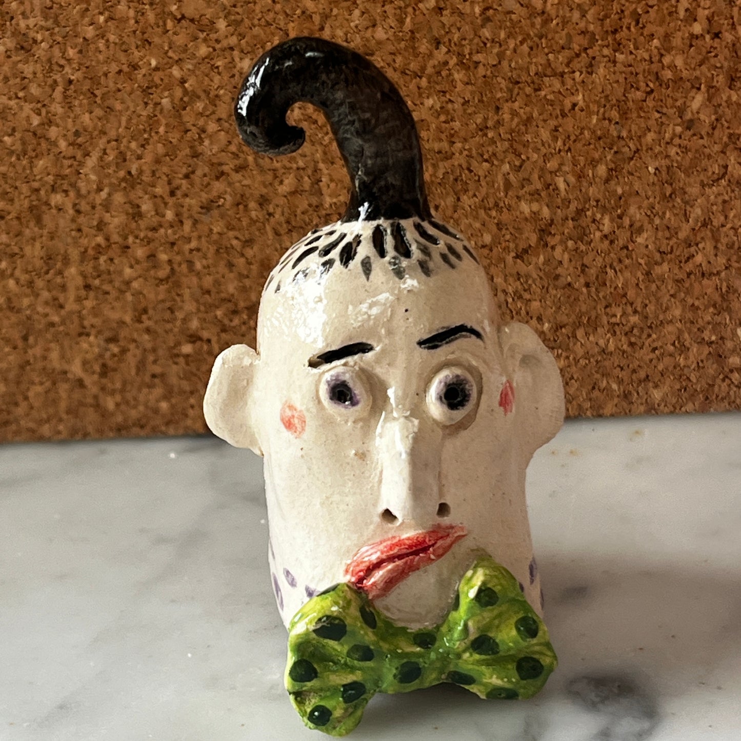 Handmade Quirky Ceramic Bonker Heads by Judith Douglas Unique Collectible Art Pieces