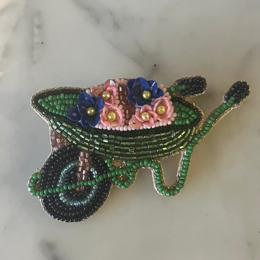 Wheelbarrow Brooch