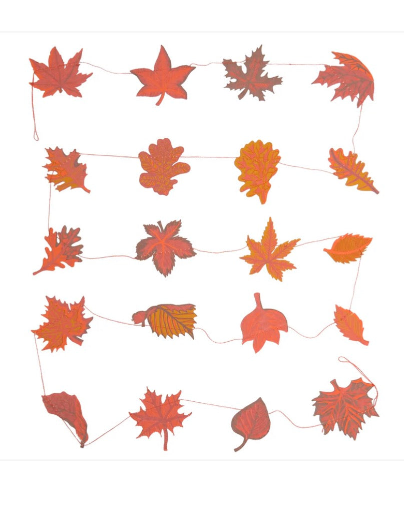 Autumn Leaves Sewn Garland