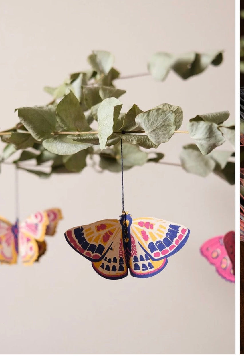 Four Butterfly Ornaments