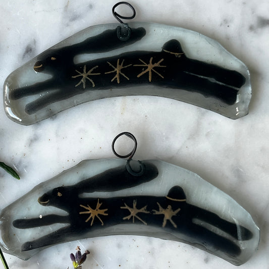 Leaping Hare with Gold Stars