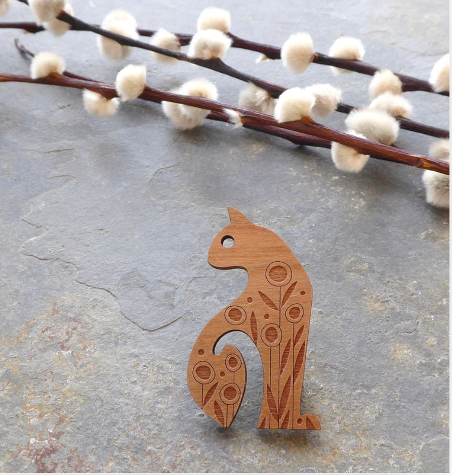 Art Deco Cat Brooch