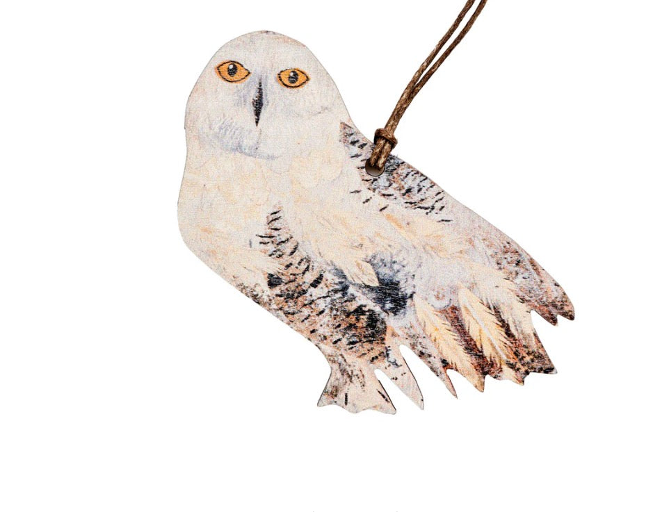 Snowy Owl Birch Plywood Decoration