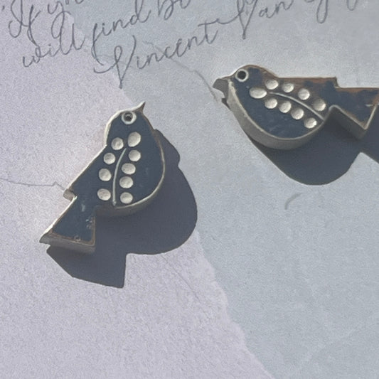 Tiny Bird Stud Earrings