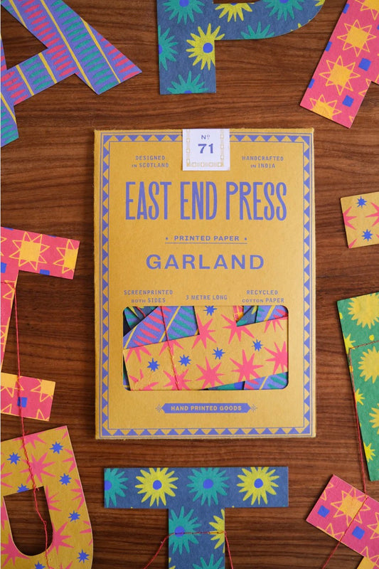 Bright Happy Birthday Sewn Garland
