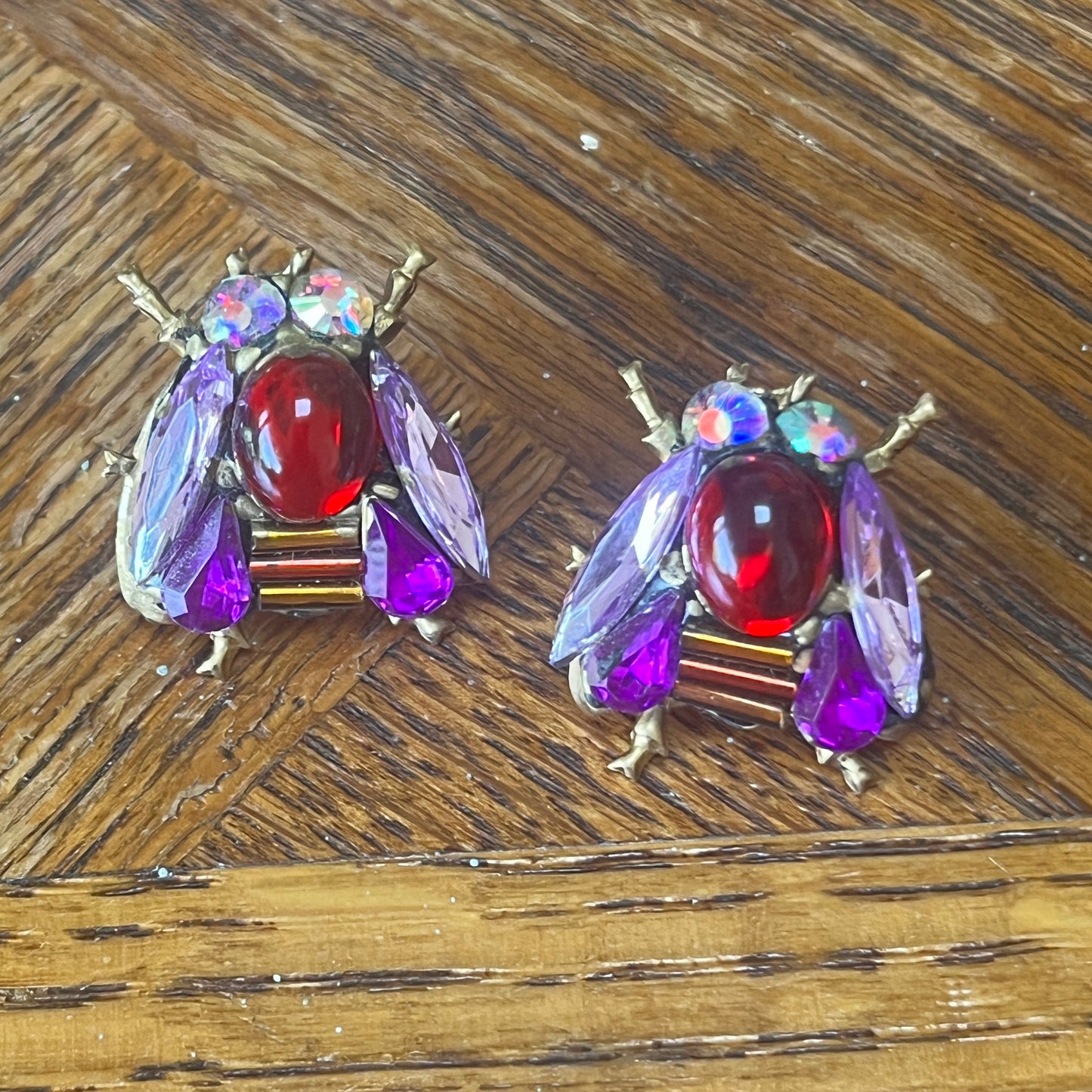 Pink Bee Earrings by Annie Sherborne