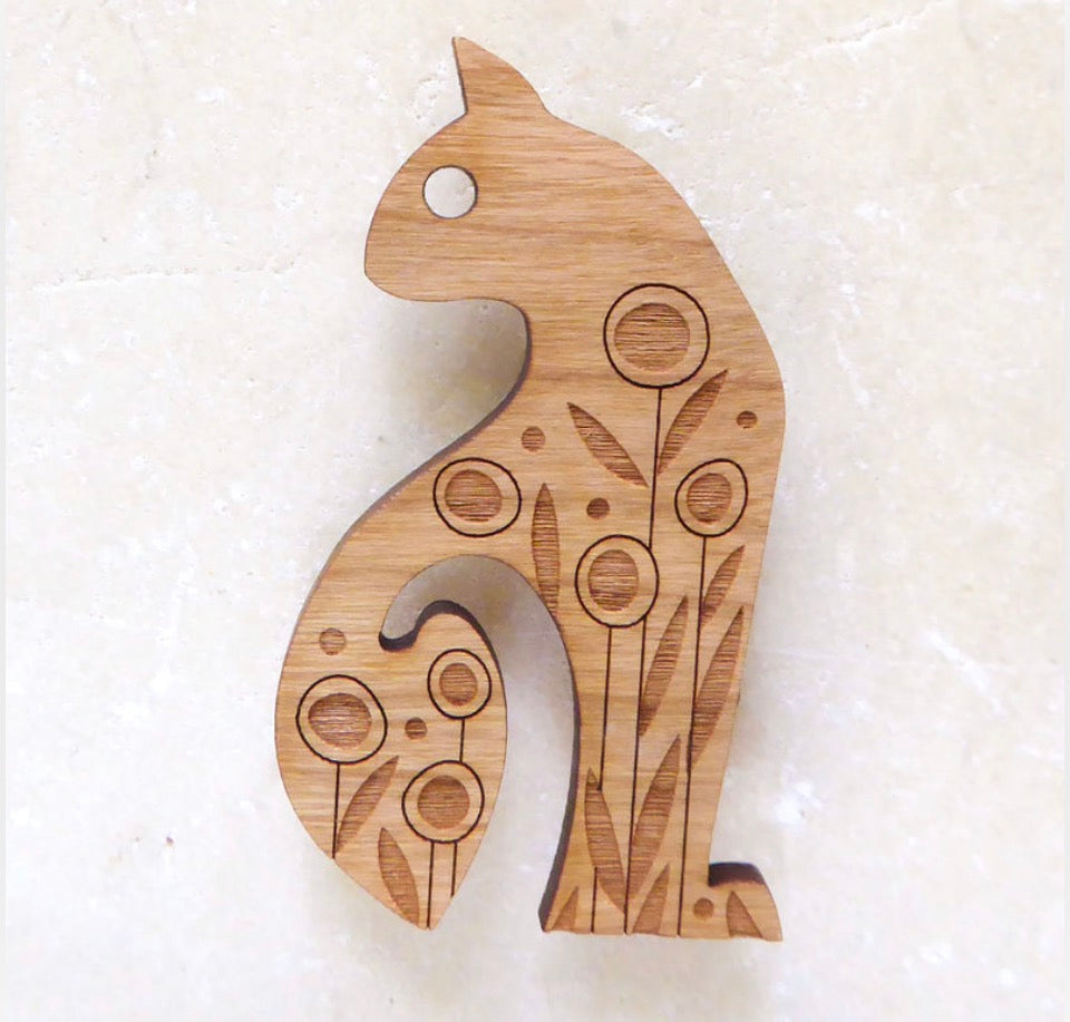 Art Deco Cat Brooch