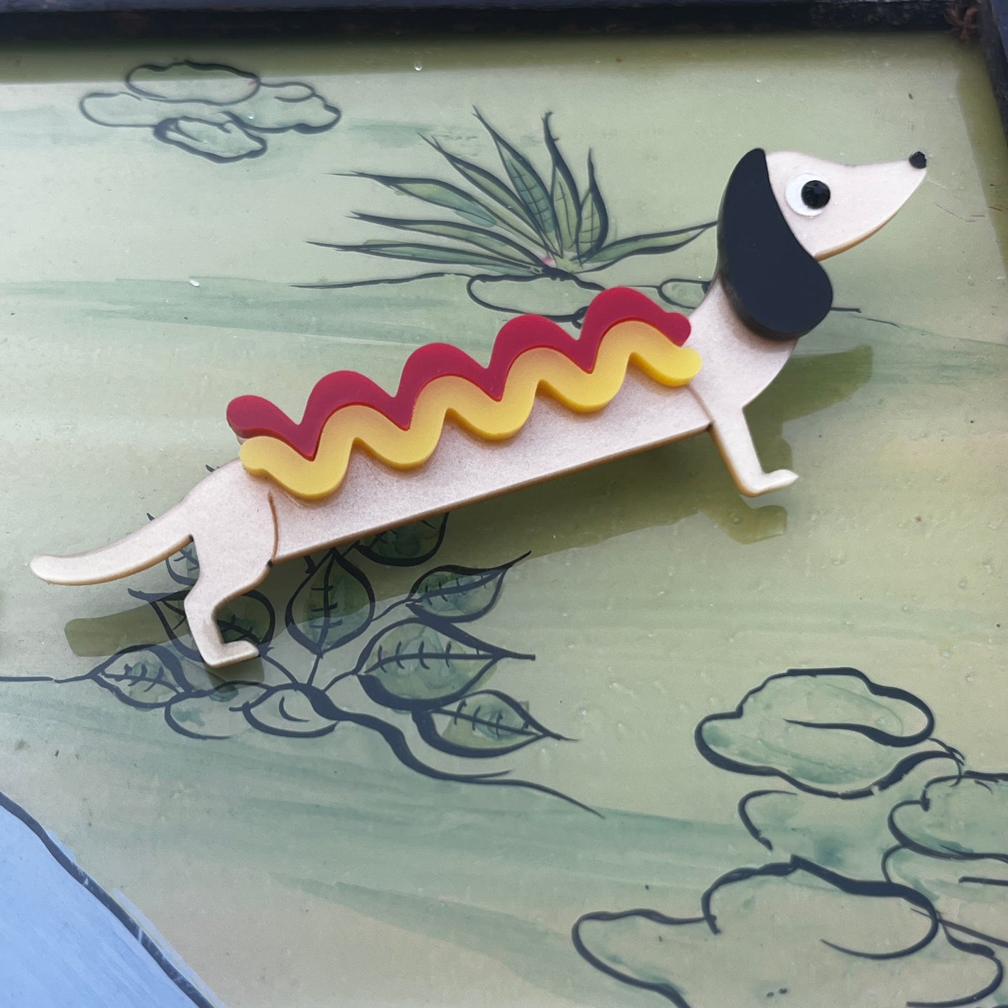 Sausage Dog Brooch
