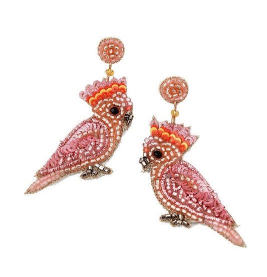 Beaded Cockatoo Earrings