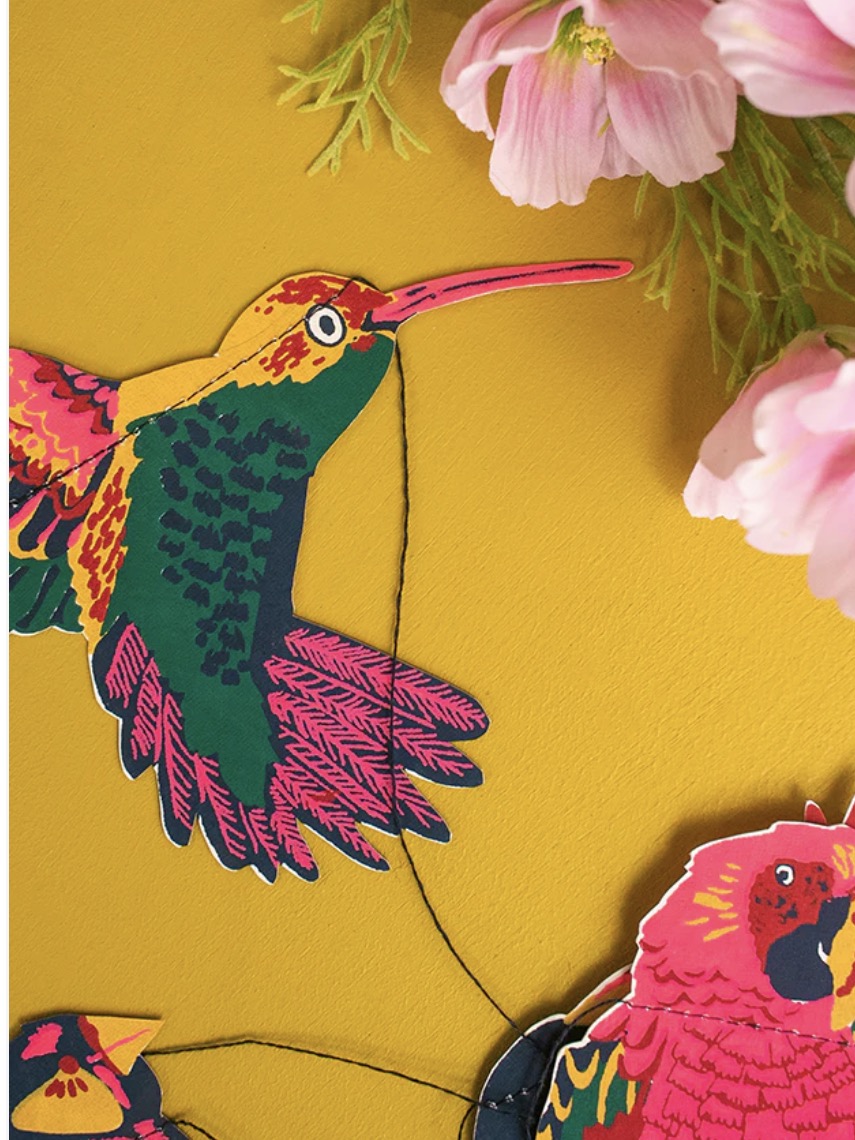 Tropical Bird Sewn Garland