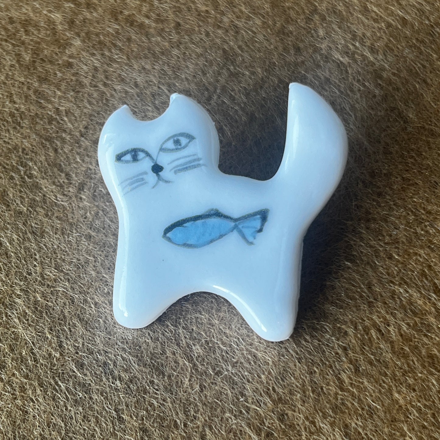 Ceramic Cat Brooches