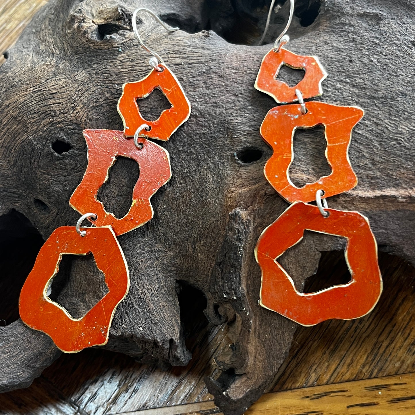 Orange Hoop Earrings