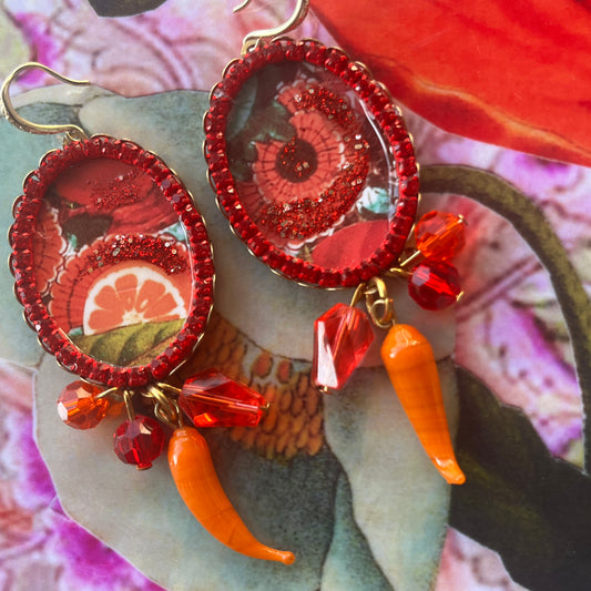 Cameo Earrings by Diana Wilson Arcana