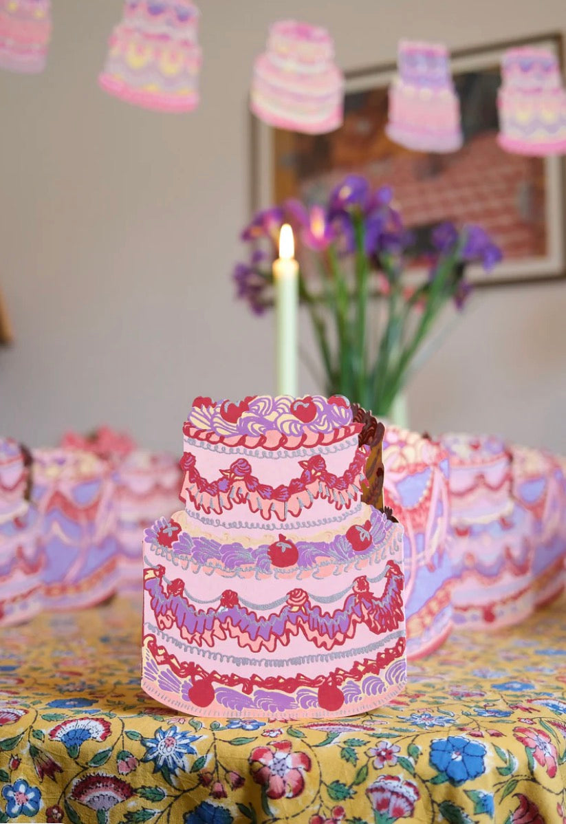 Concertina Birthday Cake Garland