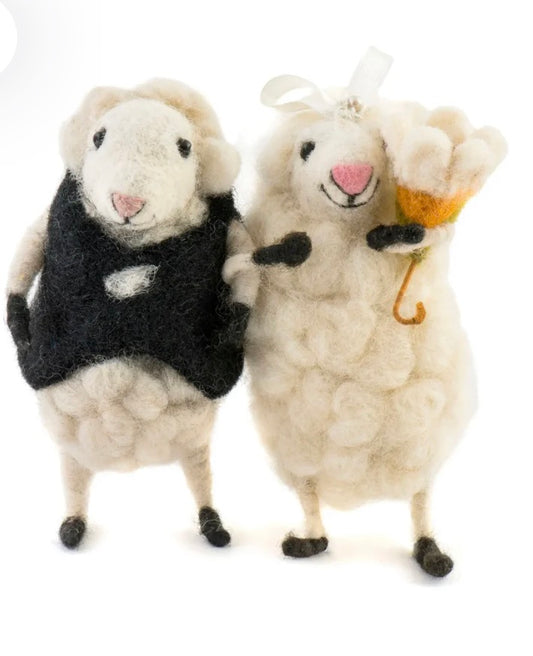 Bride and Groom Wedding Sheep