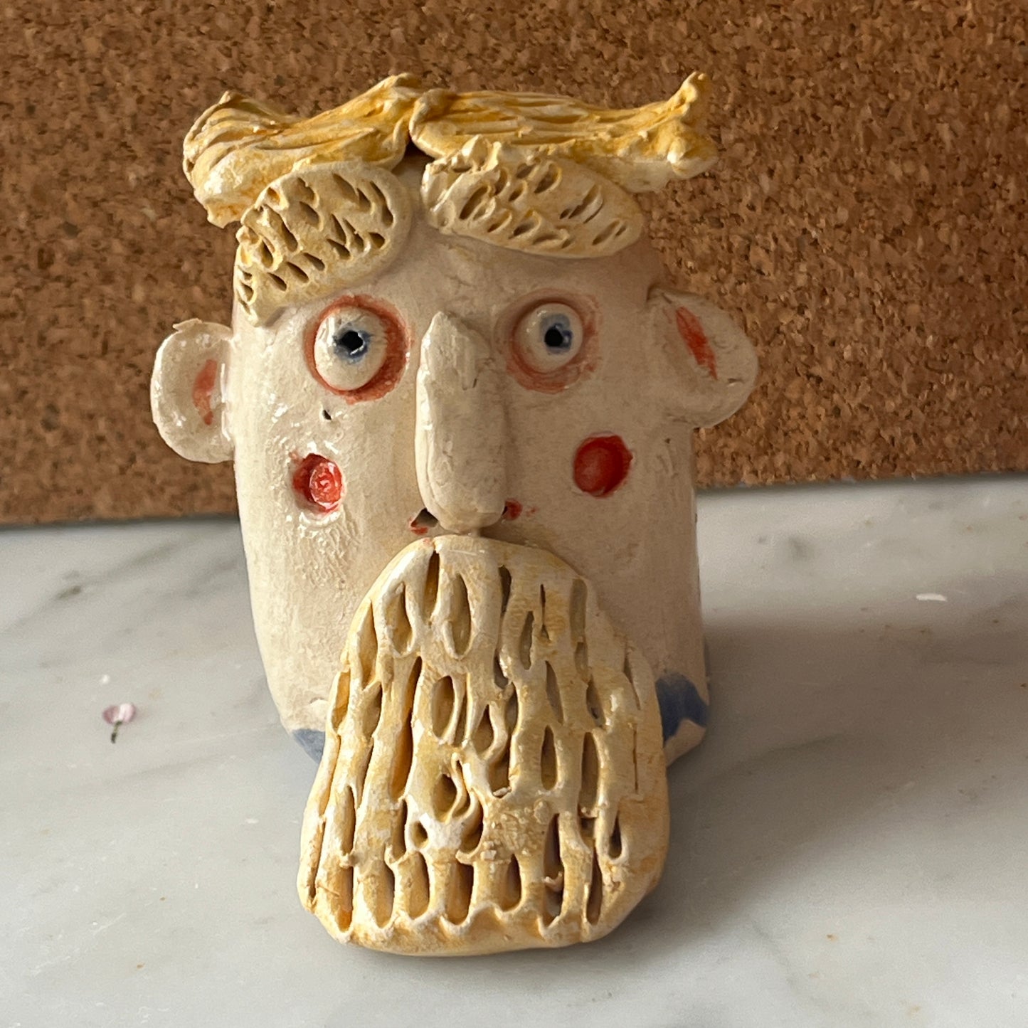 Handmade Quirky Ceramic Bonker Heads by Judith Douglas Unique Collectible Art Pieces