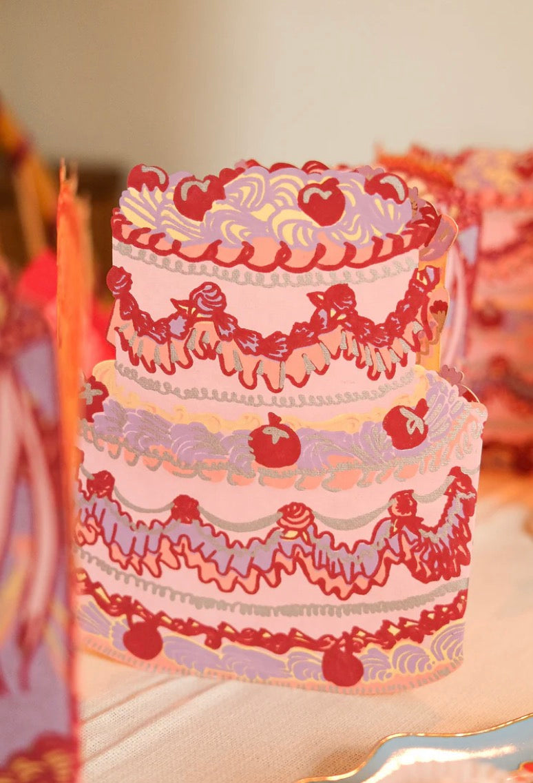 Concertina Birthday Cake Garland