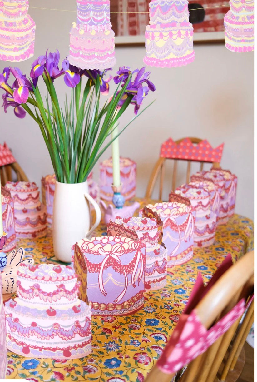 Concertina Birthday Cake Garland