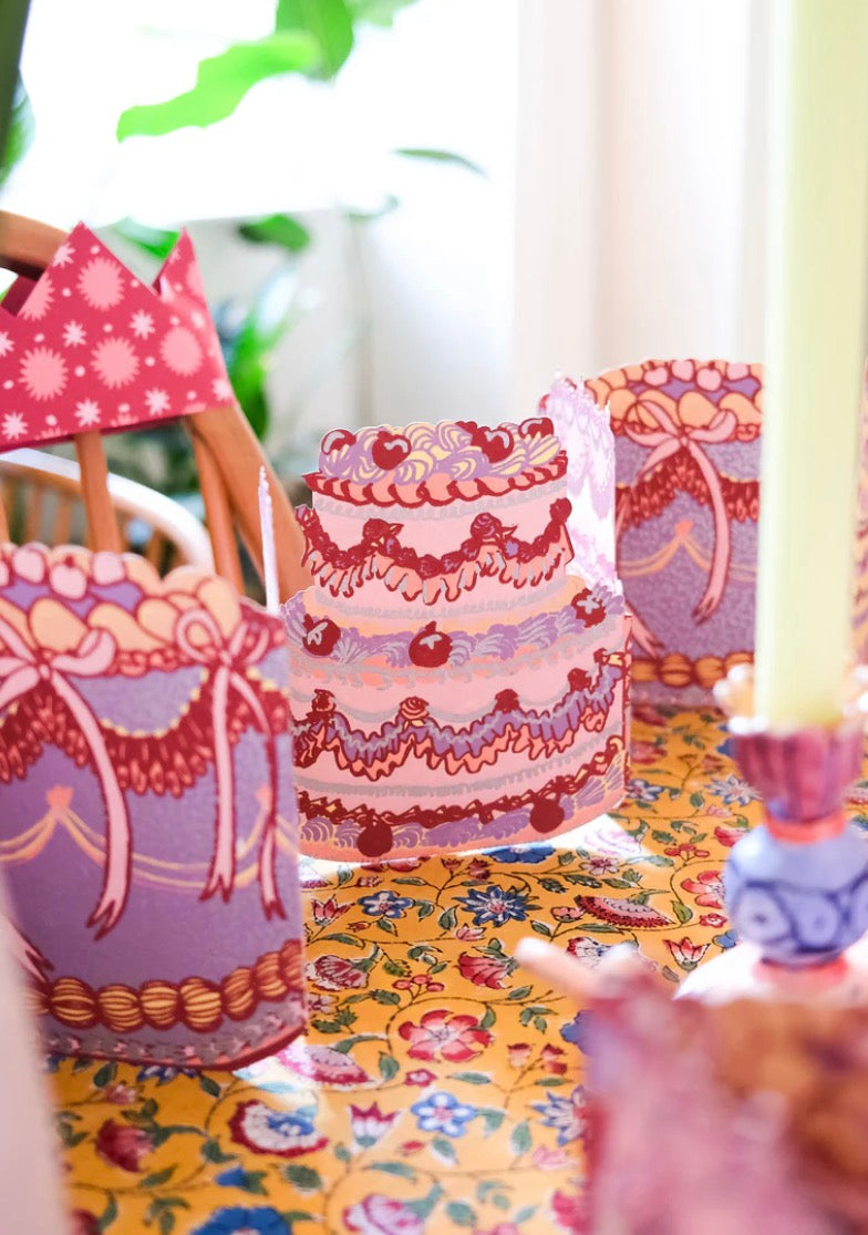 Concertina Birthday Cake Garland