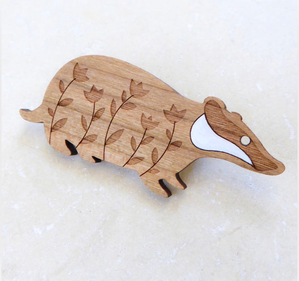 Badger Brooch