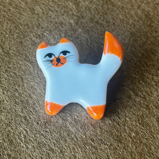Ceramic Cat Brooches