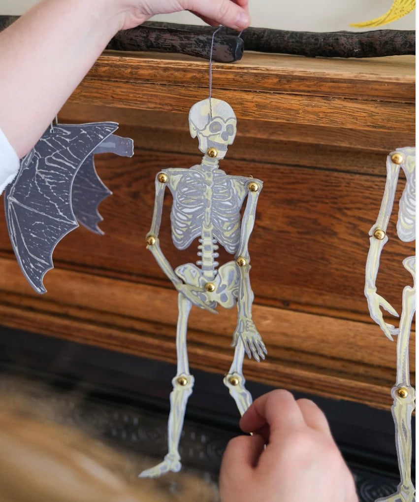 Dancing Skeletons Paper Ornaments